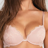 Push-up con coppe imbottite, ferretto e lunette estraibili - ROSA - AL24