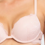 Push-up con coppe imbottite, ferretto e lunette estraibili - ROSA - AL24