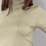 Maglia collo alto in modal - VERDE MILITARE - HU58