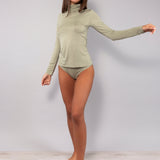 Maglia collo alto in modal - VERDE MILITARE - HU58