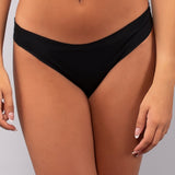 Brasiliana in cotone e pizzo (Pack 3 pezzi) - NERO - LT17