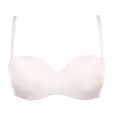 Fascia con coppe graduate, ferretto invisibile e spalline removibili - MILK - PU26