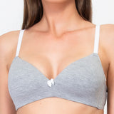 Triangolo con coppe imbottite senza ferretto - GRIGIO MELANGE - TR21