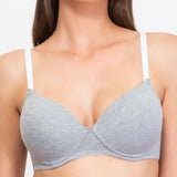 Reggiseno con coppe graduate senza ferretto - GRIGIO MELANGE - TR23