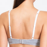 Reggiseno con coppe graduate senza ferretto - GRIGIO MELANGE - TR23