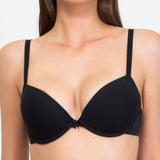 Push-up con coppe imbottite, lunette estraibili e ferretto - NERO - TR24