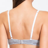 Push-up con coppe imbottite, lunette estraibili e ferretto - GRIGIO MELANGE - TR24