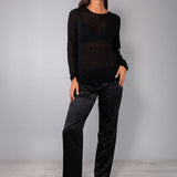 Maglia scollo a barchetta - NERO - A - NERO - BR50