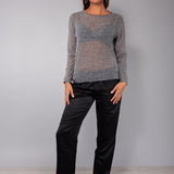 Maglia scollo a barchetta - GRIGIO - A - GRIGIO - BR50