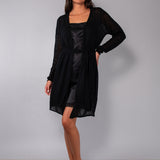 Vestaglia incrociata L. 85 - NERO - A - NERO - BR70
