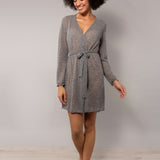 Vestaglia incrociata L. 85 - GRIGIO - A - GRIGIO - BR70