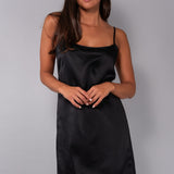 Camicia da notte spallina L. 85 - NERO - A - NERO - BS28