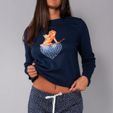 Pigiama scollo barchetta - BLU - A - BLU - DO12