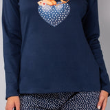 Pigiama scollo barchetta - BLU - A - BLU - DO12