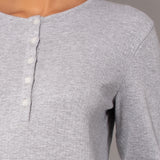 Pigiama serafino - GRIGIO MELANGE - A - GRIGIO MELANGE - FE11