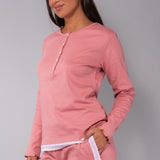 Pigiama serafino - ROSA ANTICO - A - ROSA ANTICO - FE11