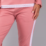 Pigiama serafino - ROSA ANTICO - A - ROSA ANTICO - FE11