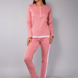 Pigiama serafino - ROSA ANTICO - A - ROSA ANTICO - FE11
