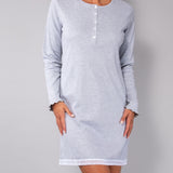 Camicia da notte serafino L 90 - GRIGIO MELANGE - A - GRIGIO MELANGE - FE27