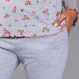 Pigiama girocollo - GRIGIO MELANGE - A - GRIGIO MELANGE - HB12