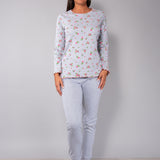 Pigiama girocollo - GRIGIO MELANGE - A - GRIGIO MELANGE - HB12
