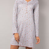 Camicia da notte serafino L 90 - GRIGIO MELANGE - A - GRIGIO MELANGE - HB27