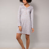 Camicia da notte serafino L 90 - GRIGIO MELANGE - A - GRIGIO MELANGE - HB27
