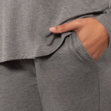 Pigiama scollo a V - GRIGIO SCURO MELANGE - A - GRIGIO SCURO MELANGE - MC12