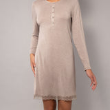 Camicia da notte serafino L 95 - TORTORA MELANGE - A - TORTORA MELANGE - MC27