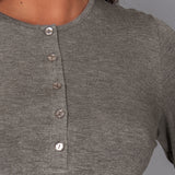 Camicia da notte serafino L 95 - GRIGIO SCURO MELANGE - A - GRIGIO SCURO MELANGE - MC27