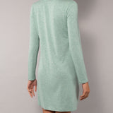 Camicia da notte scollo a V L 90 - SALVIA MELANGE - A - SALVIA MELANGE - MC28