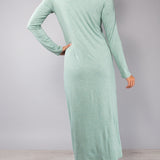 Camicia da notte scollo V L.125 - SALVIA MELANGE - A - SALVIA MELANGE - MC29