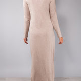 Camicia da notte scollo V L.125 - TORTORA MELANGE - A - TORTORA MELANGE - MC29