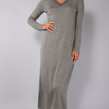 Camicia da notte scollo V L.125 - GRIGIO SCURO MELANGE - A - GRIGIO SCURO MELANGE - MC29