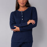 Pigiama serafino - BLU - A - BLU - SB11