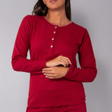 Pigiama serafino - CHERRY - A - CHERRY - SB11