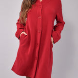 Vestaglia con bottoni - CHERRY - SF72