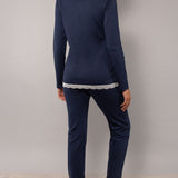 Pigiama serafino - BLU - A - BLU - SL11