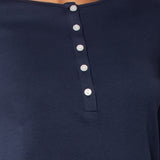 Pigiama serafino - BLU - A - BLU - SL11