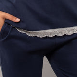 Pigiama serafino - BLU - A - BLU - SL11