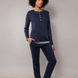 Pigiama serafino - BLU - A - BLU - SL11