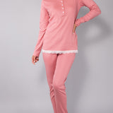Pigiama serafino - ROSA ANTICO - A - ROSA ANTICO - SL11