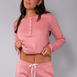 Pigiama serafino - ROSA ANTICO - A - ROSA ANTICO - SL11