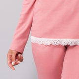 Pigiama serafino - ROSA ANTICO - A - ROSA ANTICO - SL11