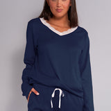 Pigiama scollo a V - BLU - A - BLU - SL12