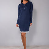 Camicia da notte serafino L 90 - BLU - A - BLU - SL27