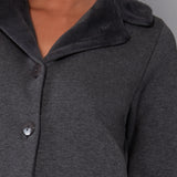 Vestaglia con bottoni - PIOMBO MELANGE - SM71