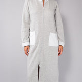 Vestaglia zip L. 110 - GRIGIO MELANGE - A - GRIGIO MELANGE - SM72