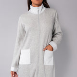 Vestaglia con zip - GRIGIO MELANGE - SM72