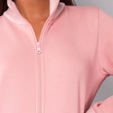 Vestaglia con zip - ROSA ANTICO - SM72